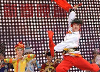 1月31日，演員在晚會上表演