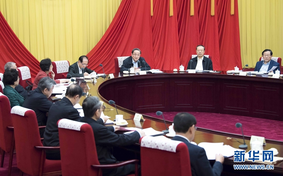 12月22日，全國政協(xié)主席俞正聲在北京主持召開政協(xié)第十二屆全國委員會第六十八次主席會議。 新華社記者 李濤 攝