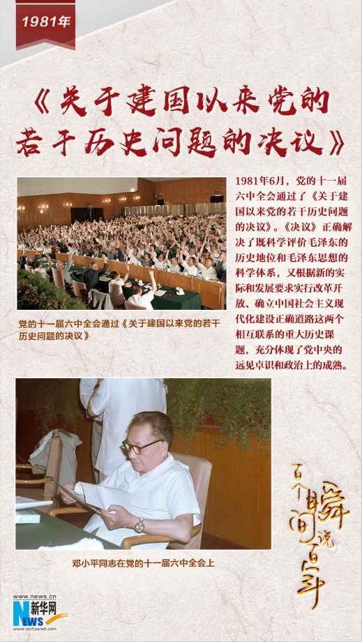 1981，《關(guān)于建國(guó)以來(lái)黨的若干歷史問(wèn)題的決議》