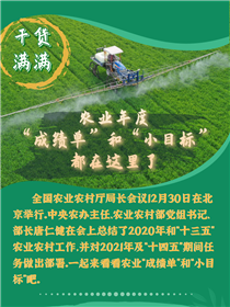 干貨滿滿！農(nóng)業(yè)年度“成績單”和“小目標(biāo)”都在這里了