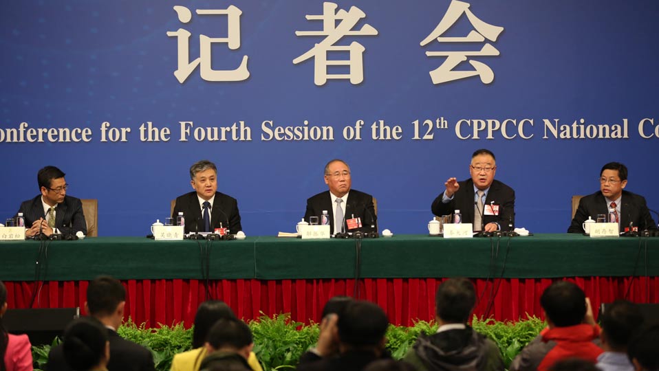 解振華、秦大河、吳曉青、胡存智、白巖松答記者問