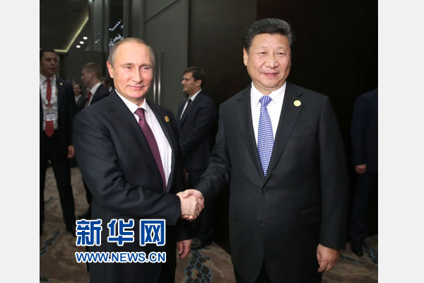 11月15日，國家主席習近平在土耳其安塔利亞會見俄羅斯總統(tǒng)普京。 新華社記者馬占成攝